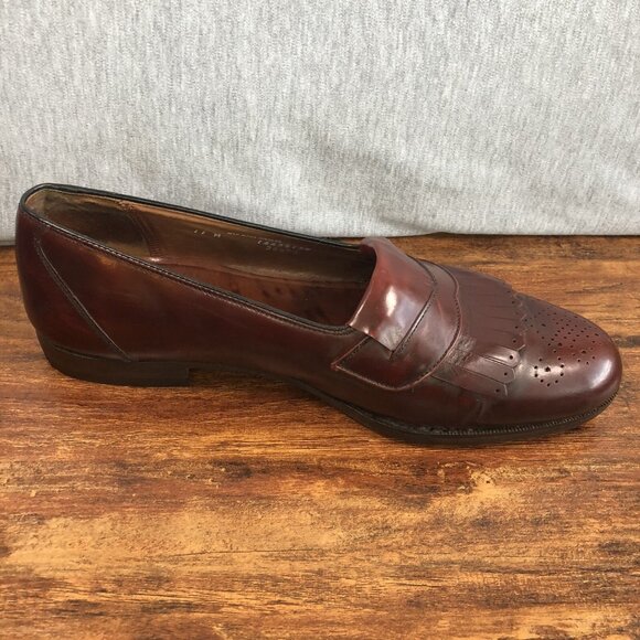 BOSTONIAN Men's Size 11 M Leather Loafer Oxblood Burgundy Made in USA Shoes - Picture 8 of 11